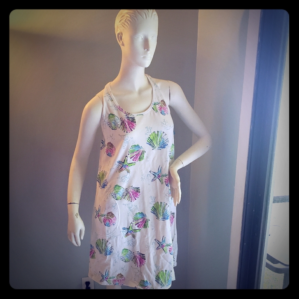 White Fresh Produce Tank Dress - S